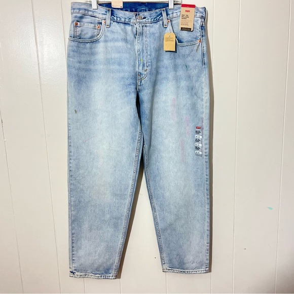 Levi's 550 '92 Relaxed Taper Distressed Paint-Stained MEN 38x32 NWT - Picture 1 of 15